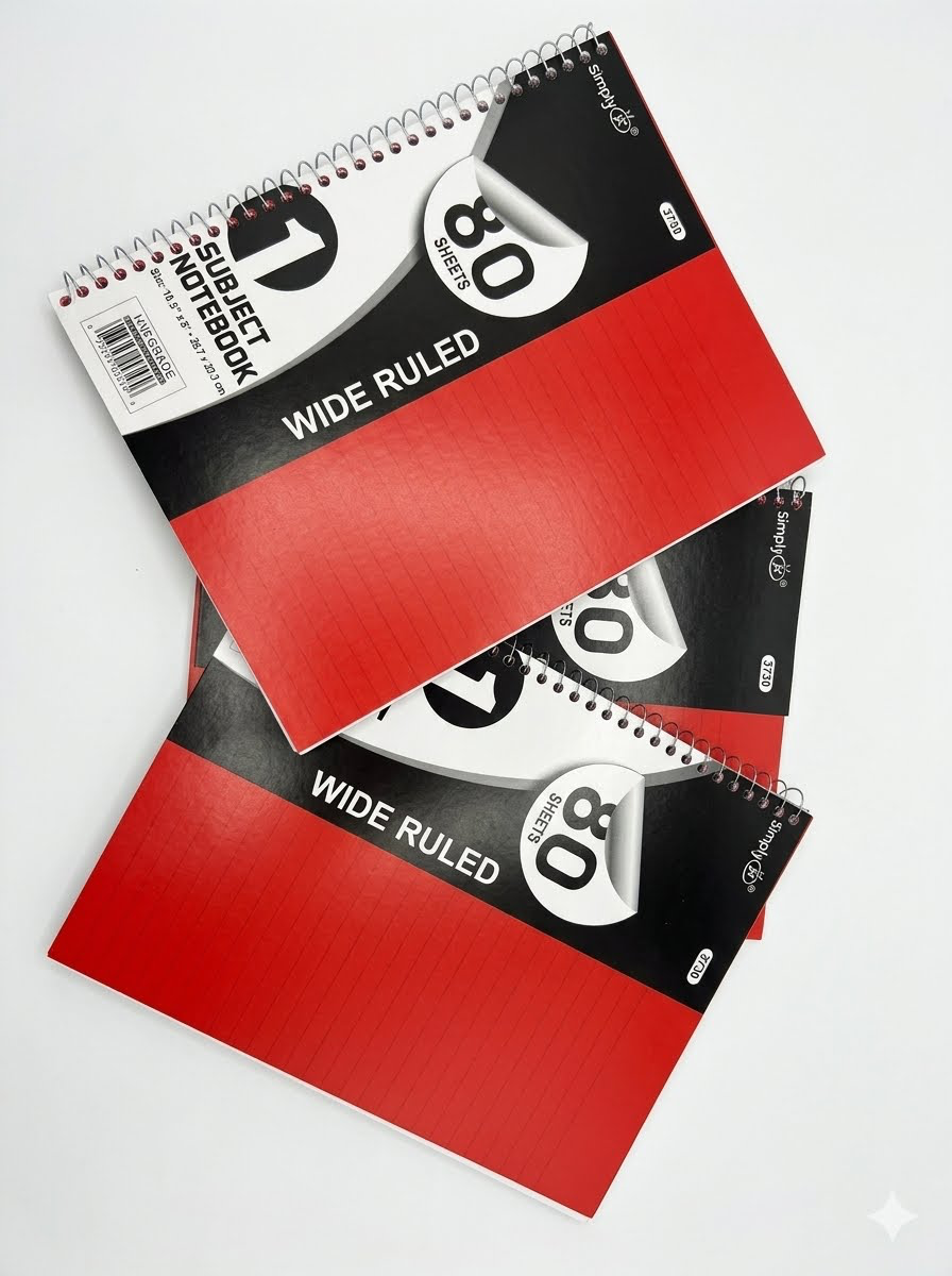 1-Sub 80 CT Notebook, Poly Cover